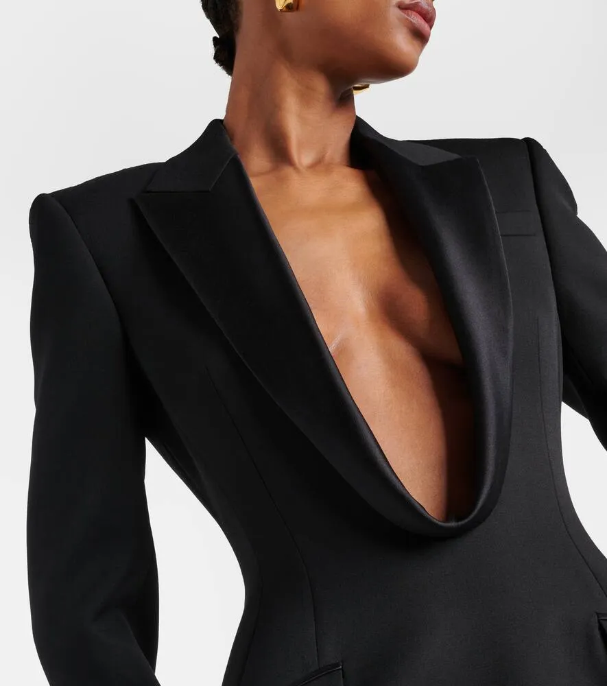 Alexander McQueen Wool tuxedo gown