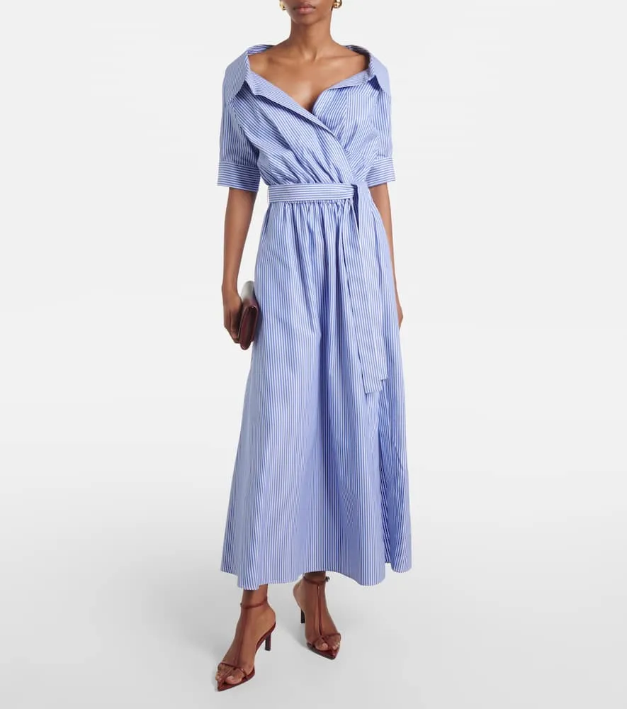 Altuzarra Lydia striped cotton midi dress