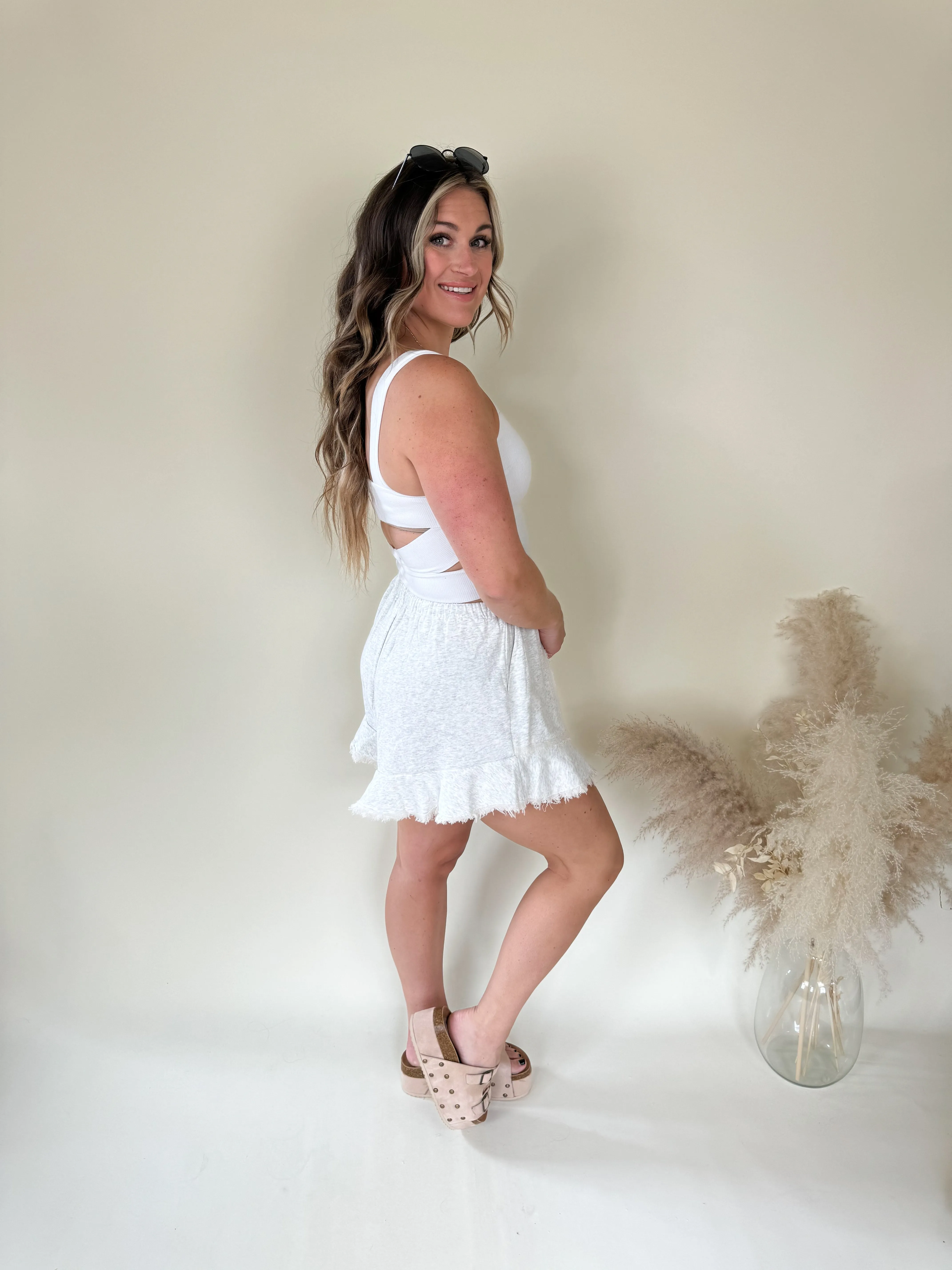 Auburn Ruffled Shorts