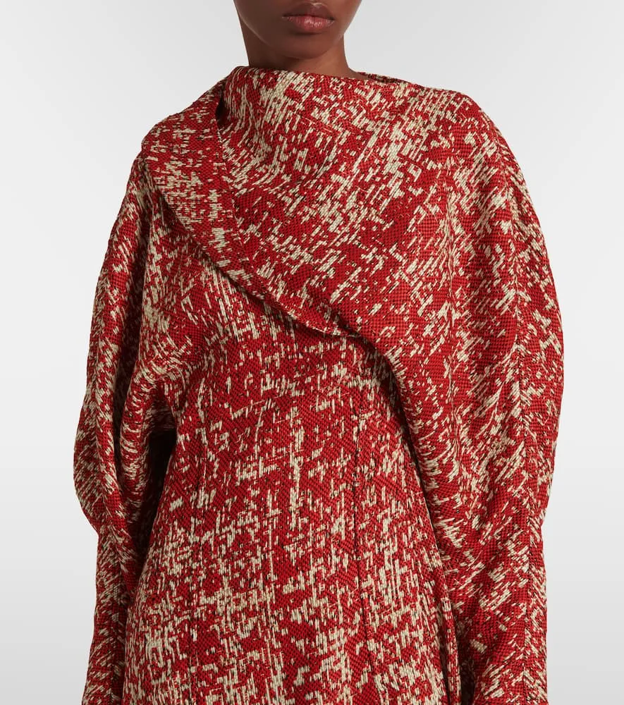 Bottega Veneta Draped jacquard midi dress