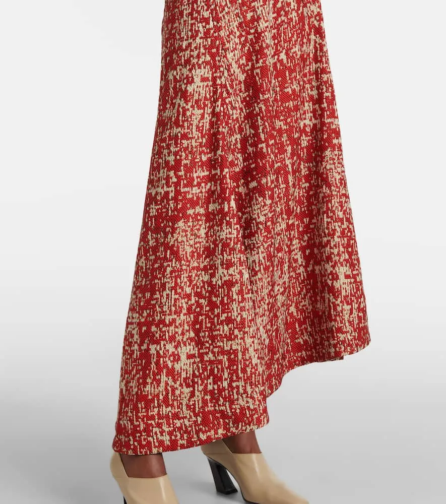 Bottega Veneta Draped jacquard midi dress