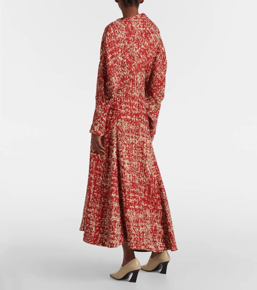 Bottega Veneta Draped jacquard midi dress