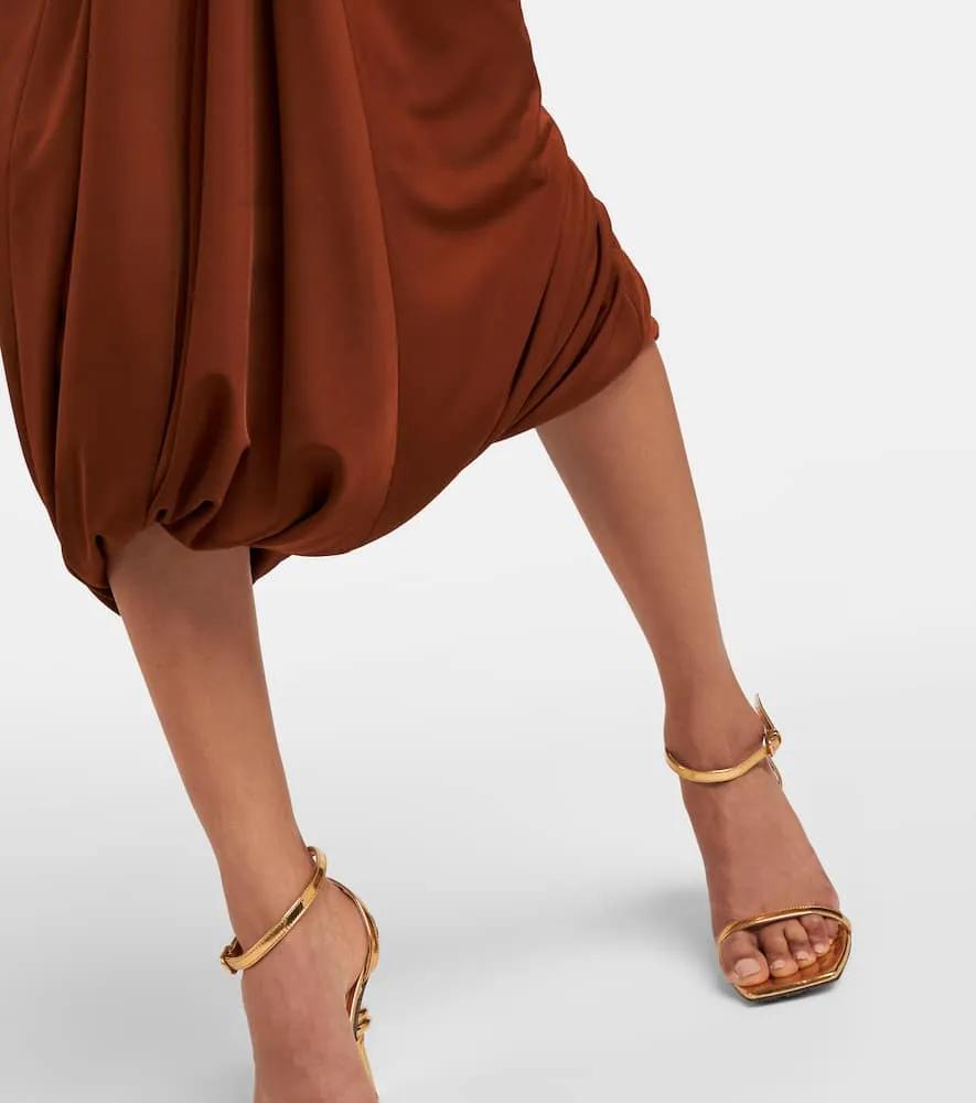 Bottega Veneta Drop gathered jersey midi dress