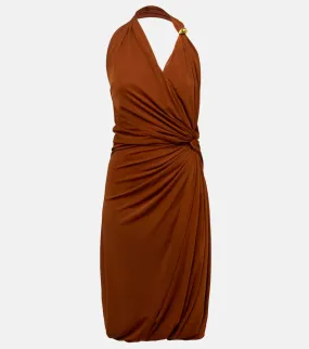 Bottega Veneta Drop gathered jersey midi dress