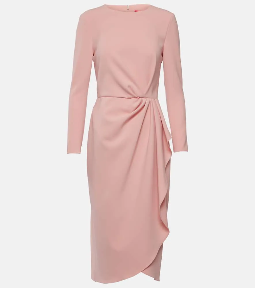 Carolina Herrera Gathered jersey midi dress