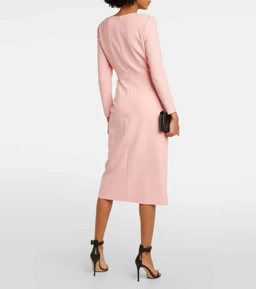 Carolina Herrera Gathered jersey midi dress