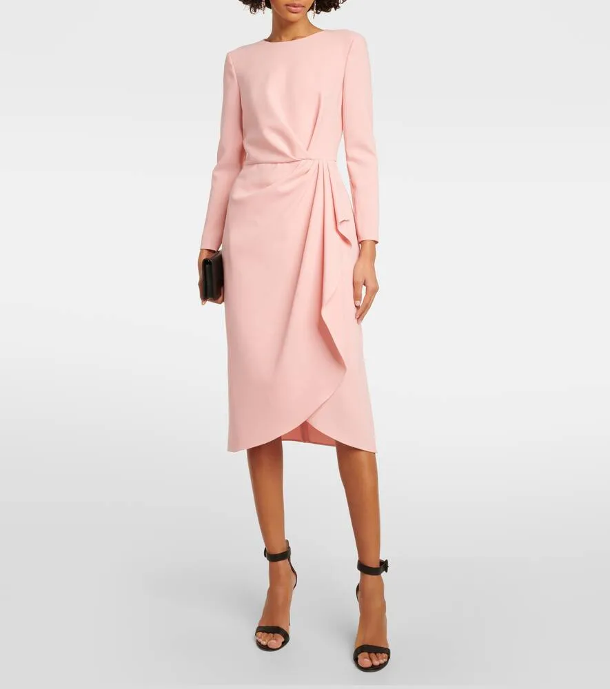 Carolina Herrera Gathered jersey midi dress