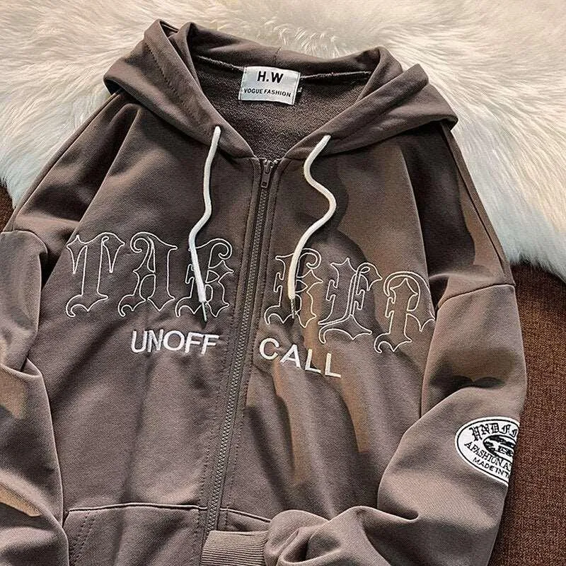 Casual Letter Embroidery Hoodie