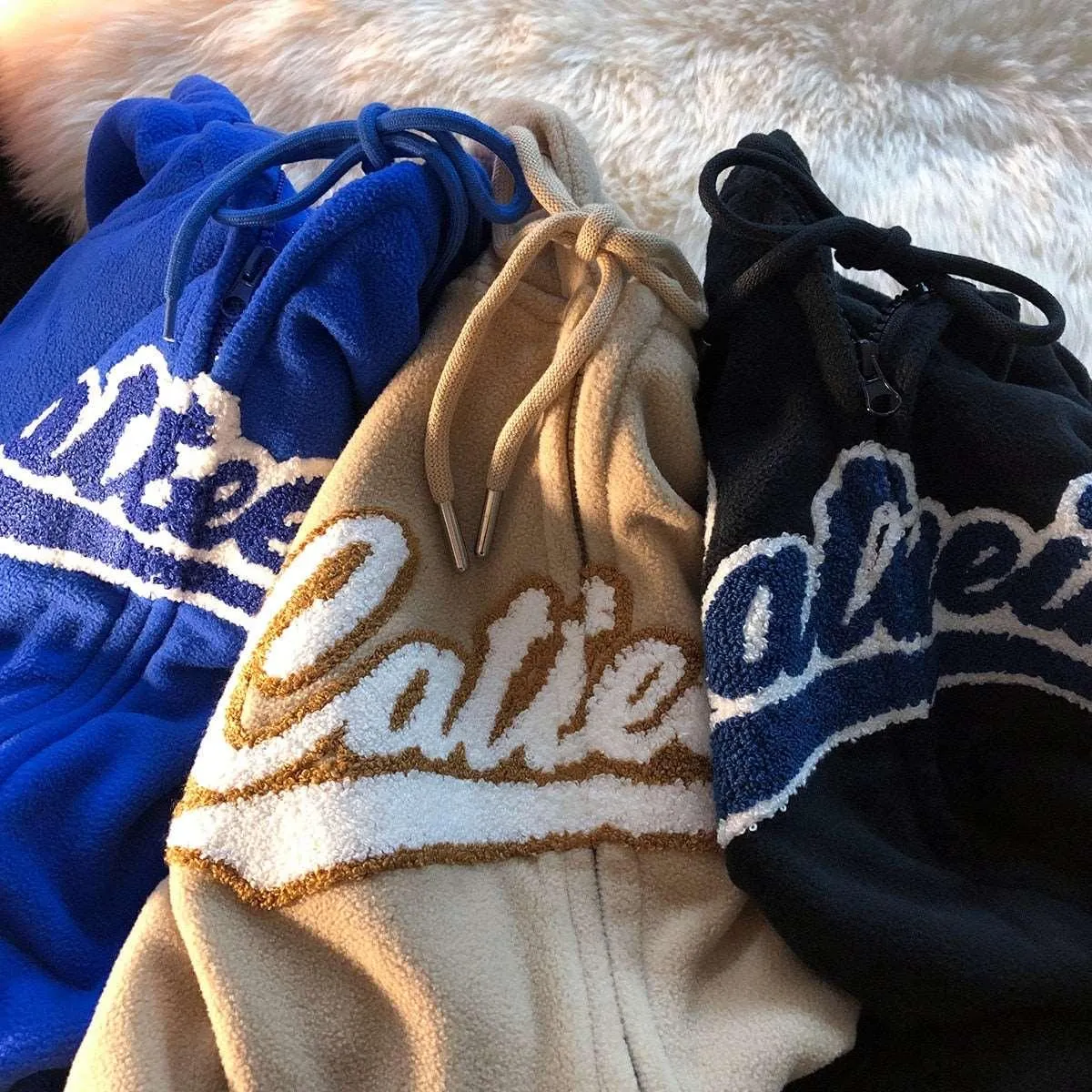 Casual Letter Embroidery Hoodie