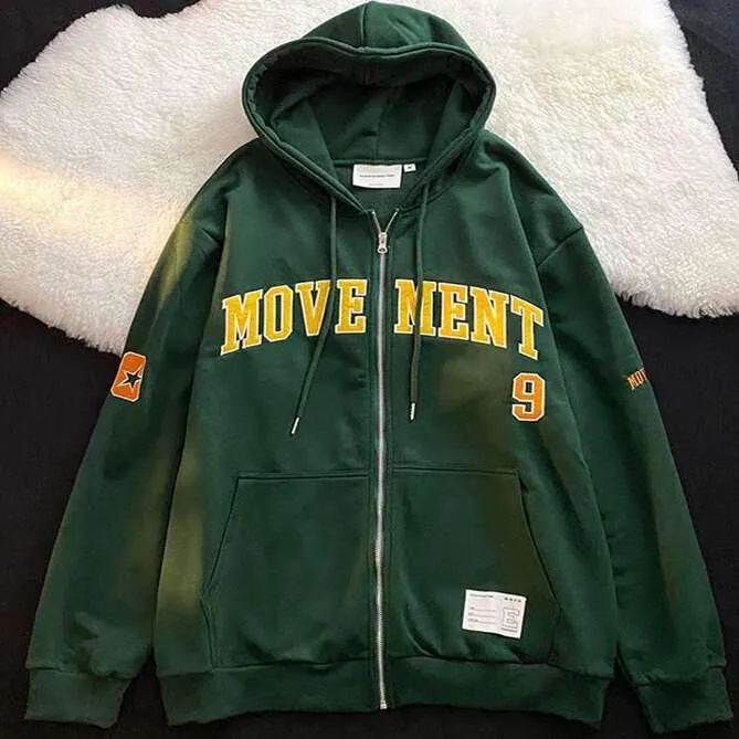 Casual Letter Embroidery Hoodie