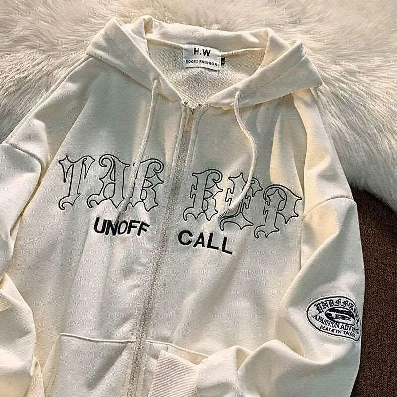 Casual Letter Embroidery Hoodie