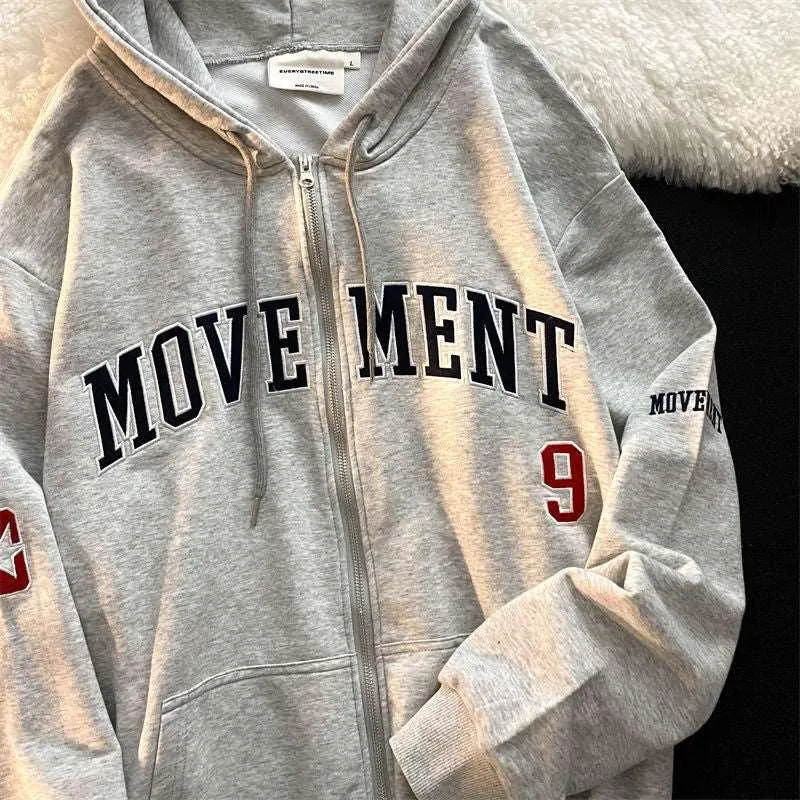 Casual Letter Embroidery Hoodie