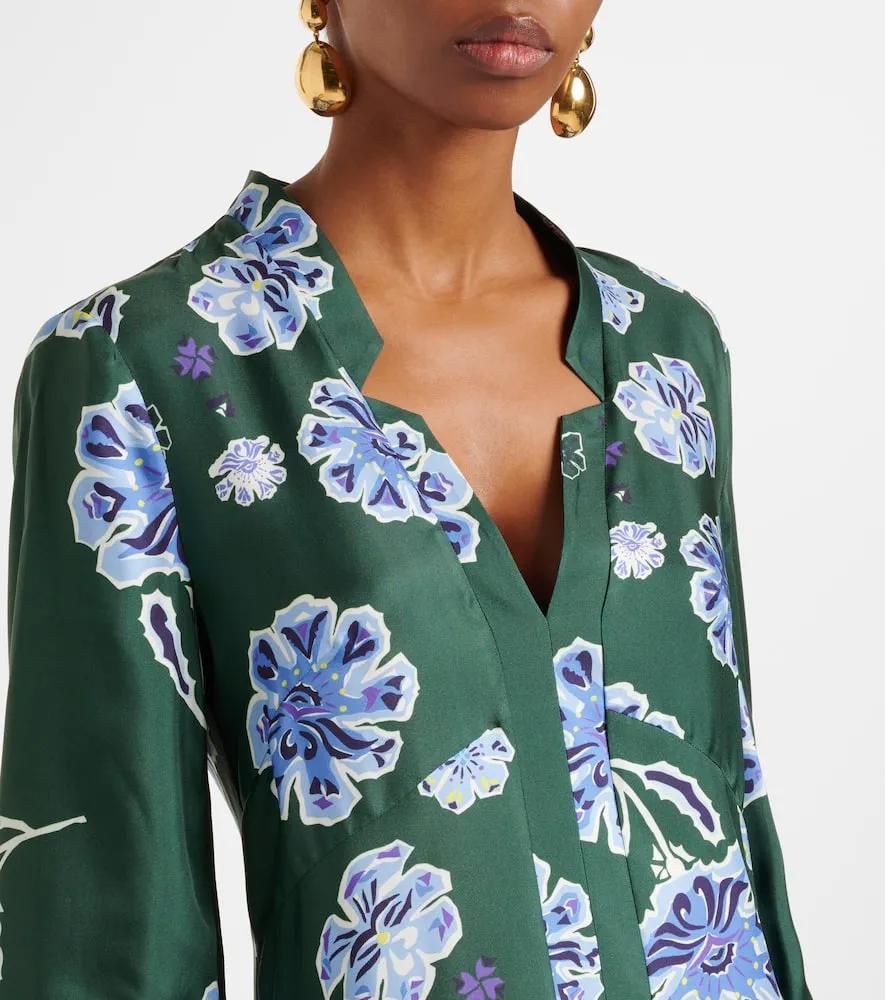 Dorothee Schumacher Big Garden floral silk twill midi dress