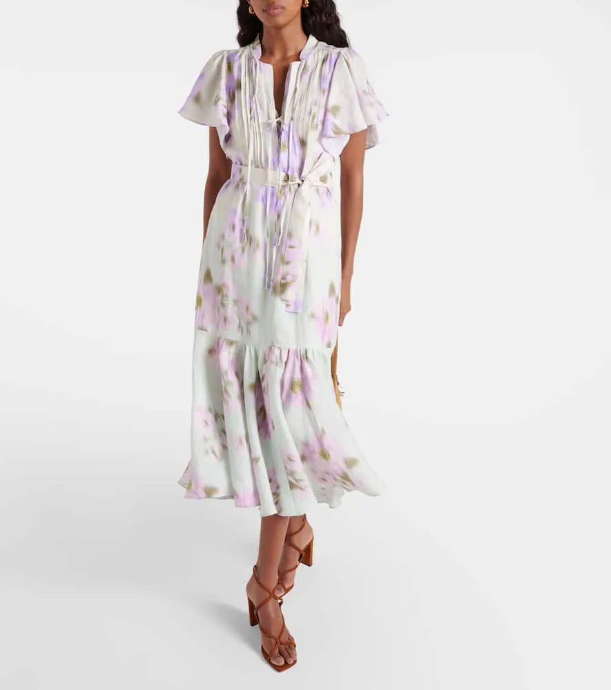 Dorothee Schumacher Blooming Volumes floral cotton midi dress