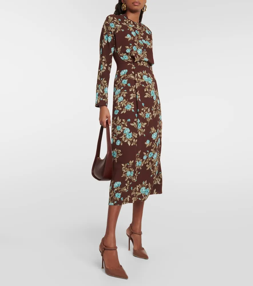 Emilia Wickstead Roland floral crêpe midi dress