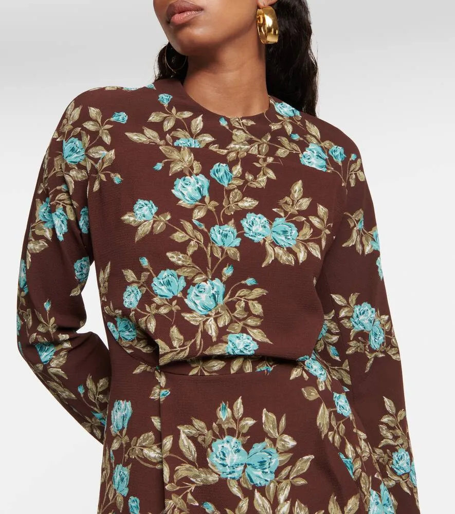 Emilia Wickstead Roland floral crêpe midi dress