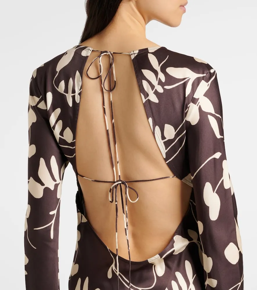 Faithfull Faroe floral satin maxi dress