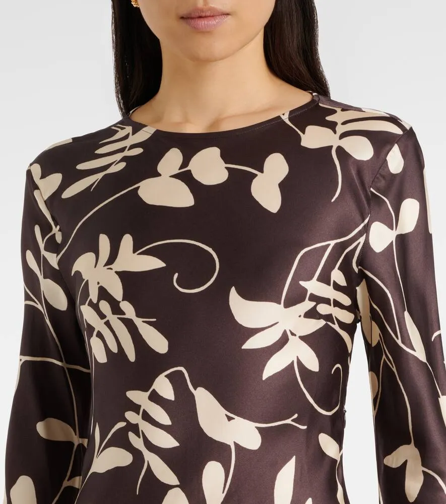 Faithfull Faroe floral satin maxi dress