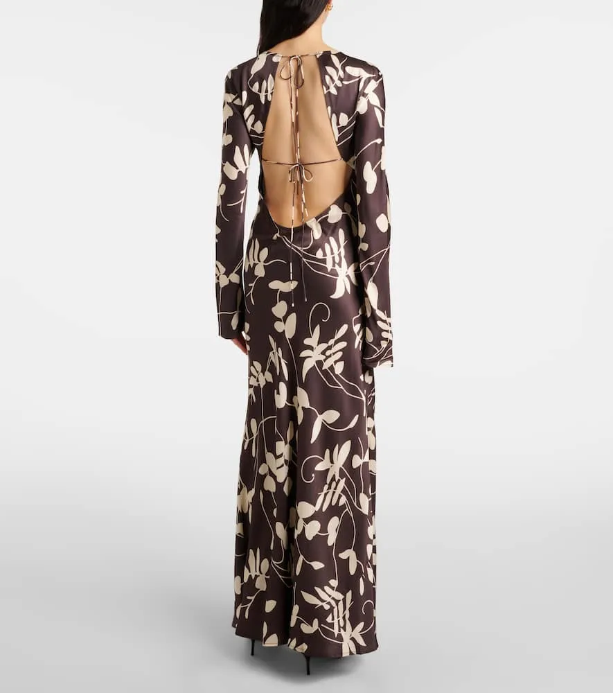 Faithfull Faroe floral satin maxi dress