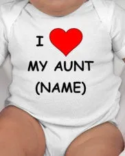 I love my aunt -  personalized aunt - Aunt to be - aunt gift - I love my uncle - personalized gift - uncle to be - aunt shirt - uncle shirt