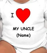 I love my aunt -  personalized aunt - Aunt to be - aunt gift - I love my uncle - personalized gift - uncle to be - aunt shirt - uncle shirt
