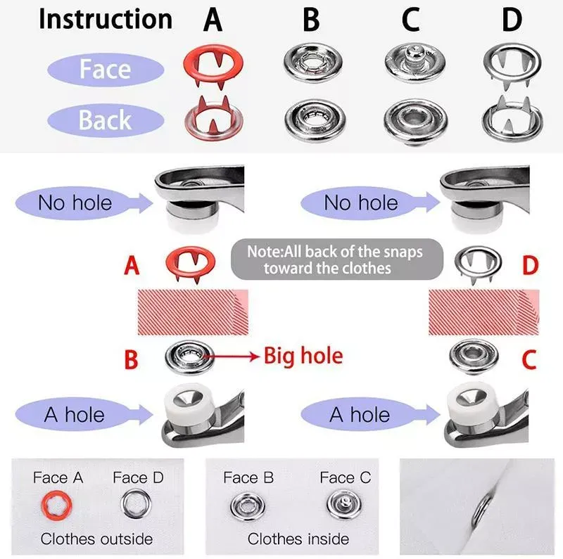 Invisible Seamless Buckle DIY Snap Tool