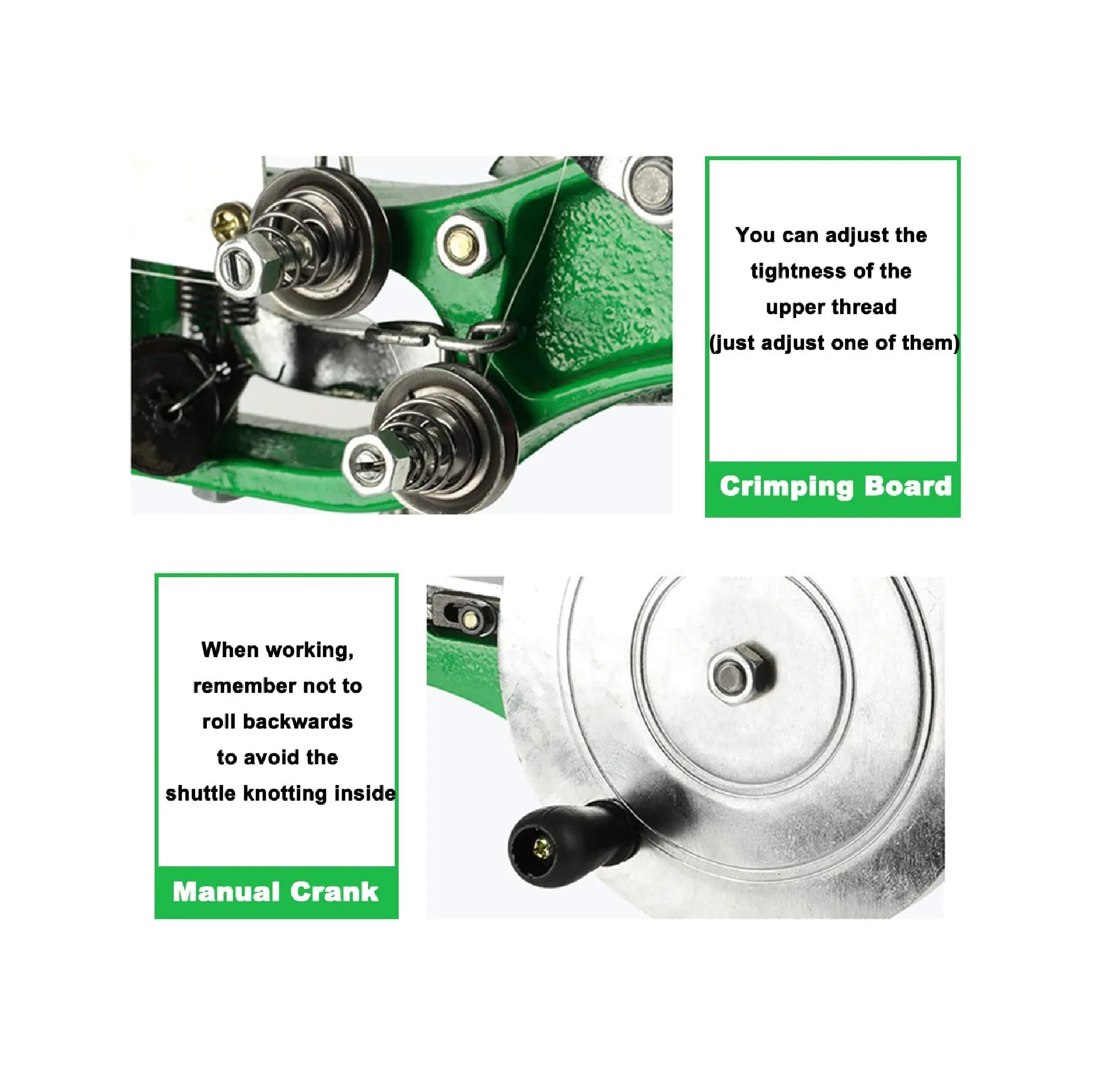 IRONWALLS Leather Sewing Machine Heavy Duty Metal Manual Hand Cobbler Shoe Stitching Repair Mending Machine with Dual Cotton Nylon Line Canvas