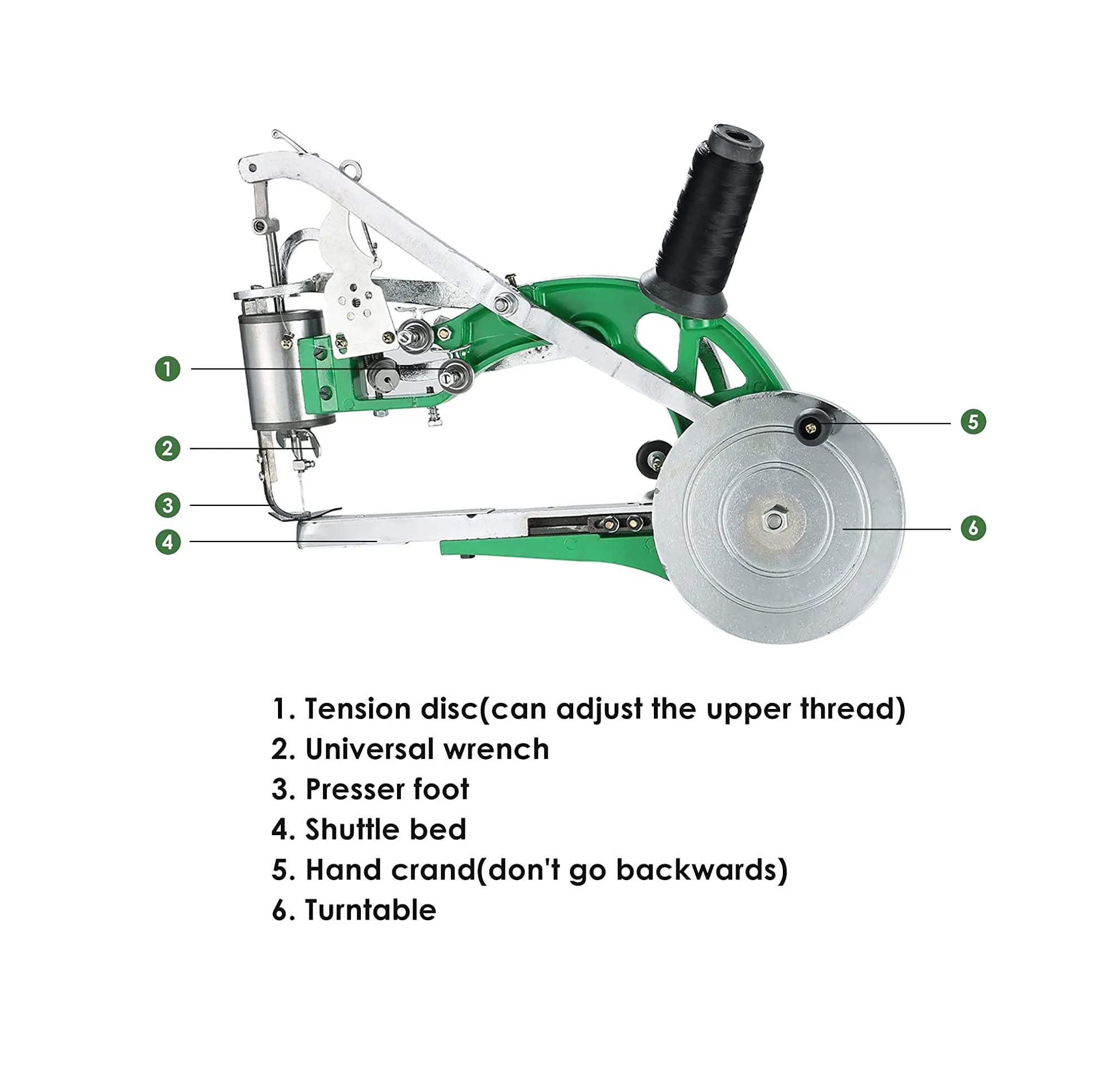 MAOPINER Shoe Sewing Machine, Hand Cobbler Shoe Repair Machine Heavy Duty Shoe Repair Equipment with Needles for Canvas Cotton Linen Sewing Craft Tools