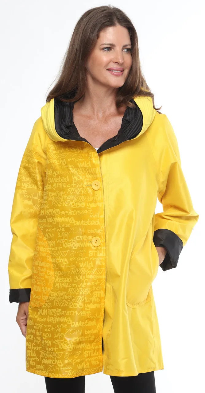 Oopéra Ladies' Reversible Raincoat With Print That Appears When Wet!
