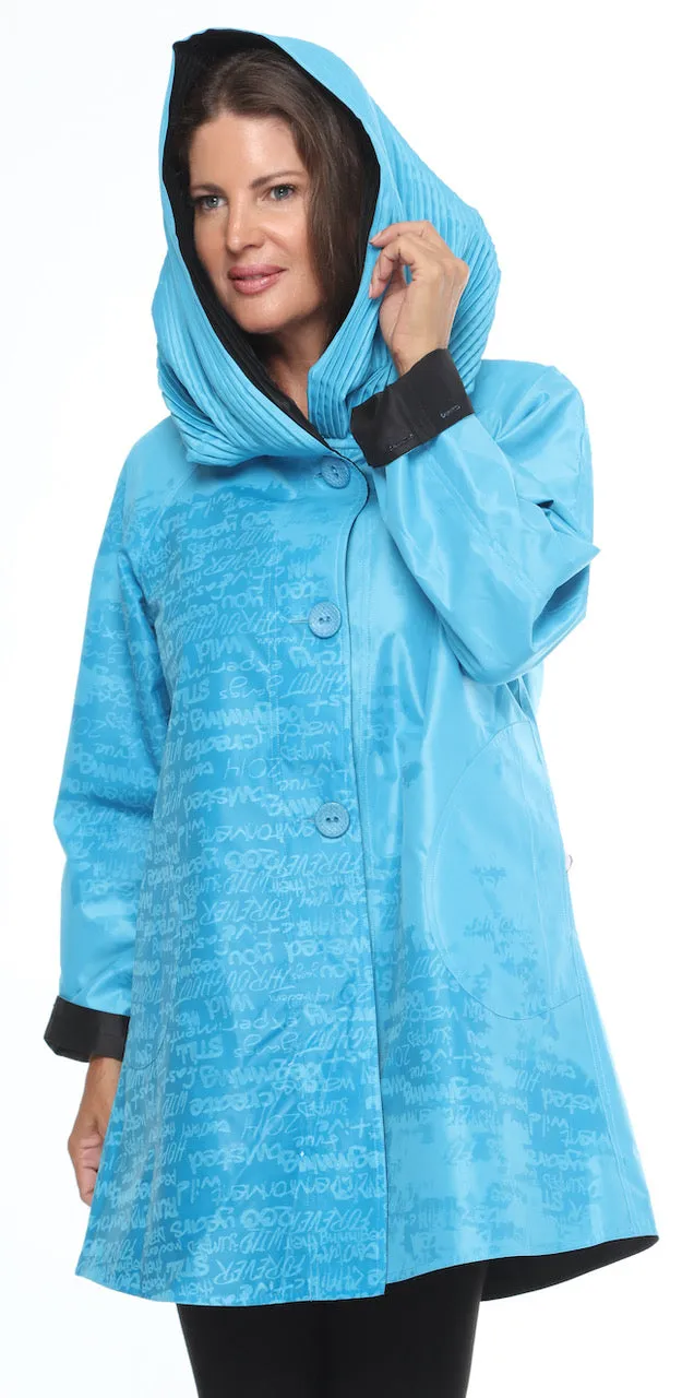 Oopéra Ladies' Reversible Raincoat With Print That Appears When Wet!