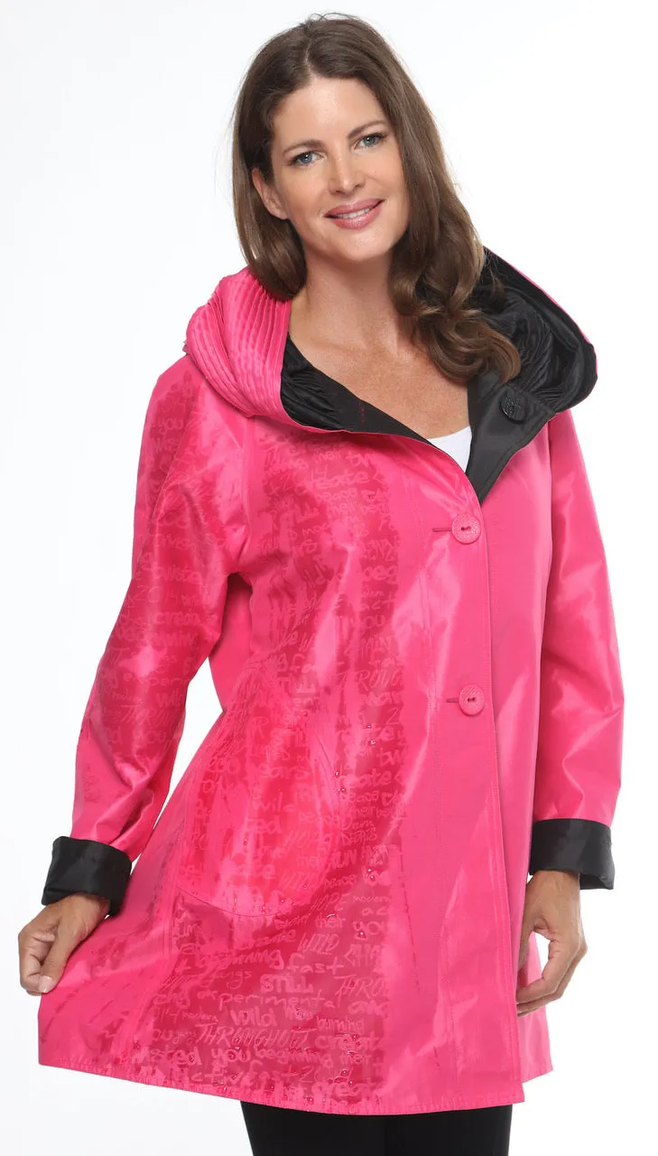 Oopéra Ladies' Reversible Raincoat With Print That Appears When Wet!