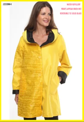 Oopéra Ladies' Reversible Raincoat With Print That Appears When Wet!
