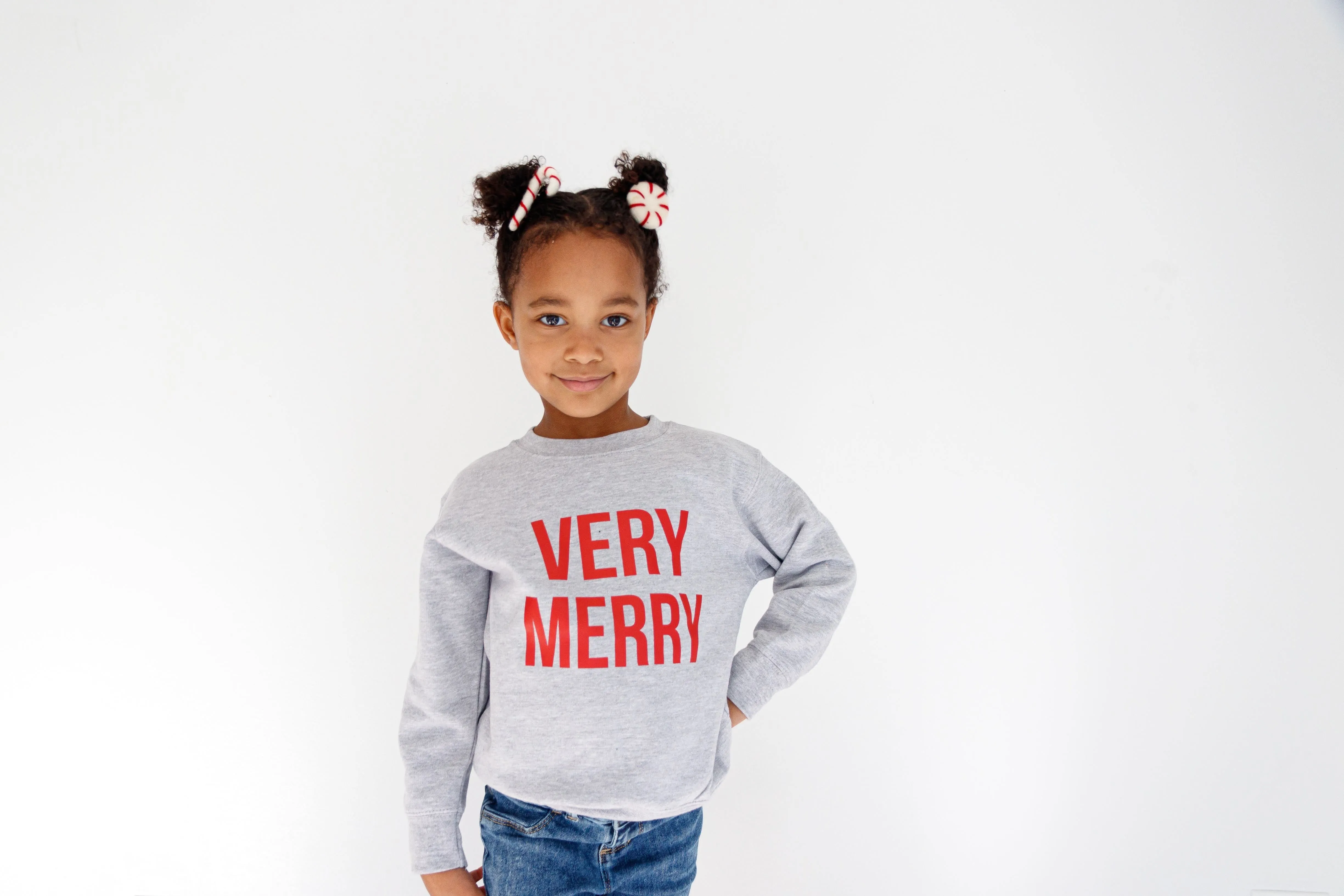 Very Merry Kid's Crewneck Pullover Sweatshirt
