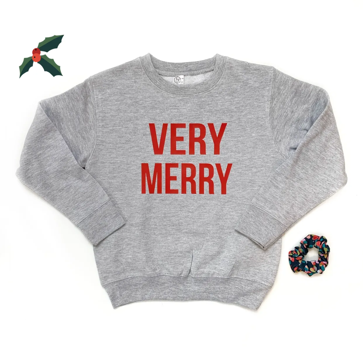 Very Merry Kid's Crewneck Pullover Sweatshirt