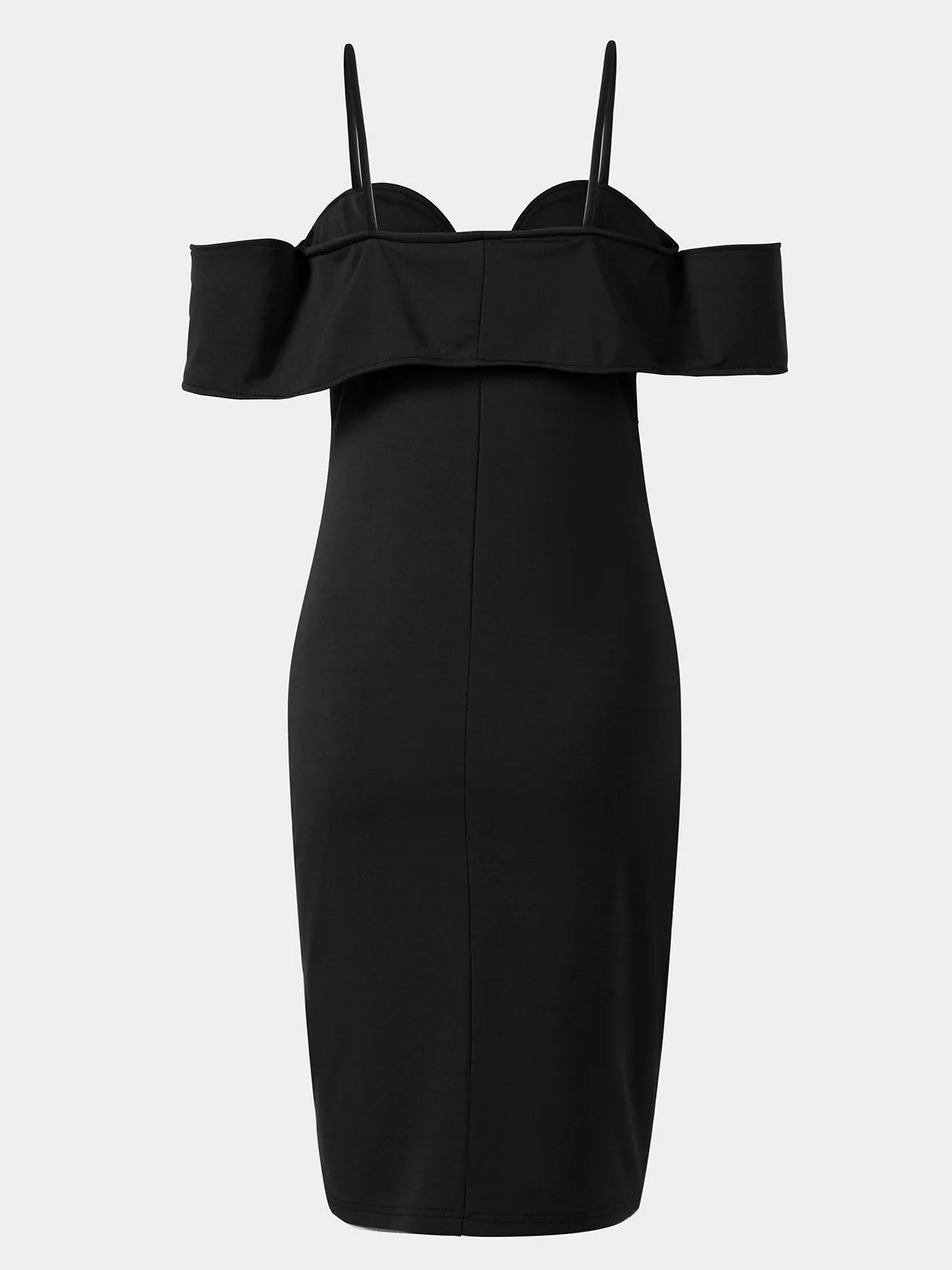 Wholesale Black Short Sleeve Midi Dress