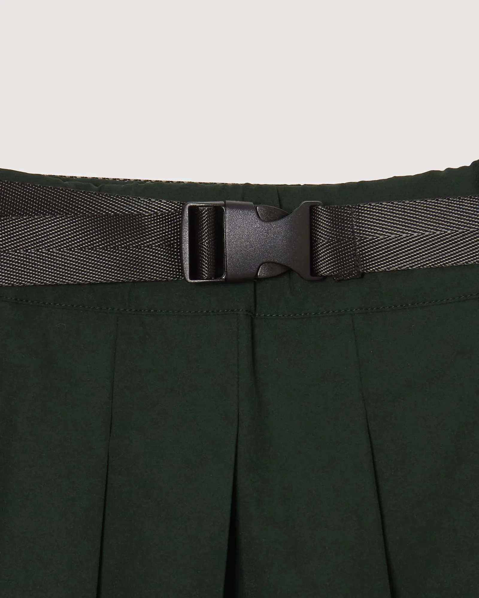 [WOMEN] #THUNDER STRIPES ADJUSTABLE SKIRT GREEN