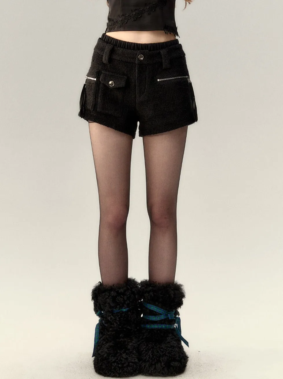 Wool Plush Shorts