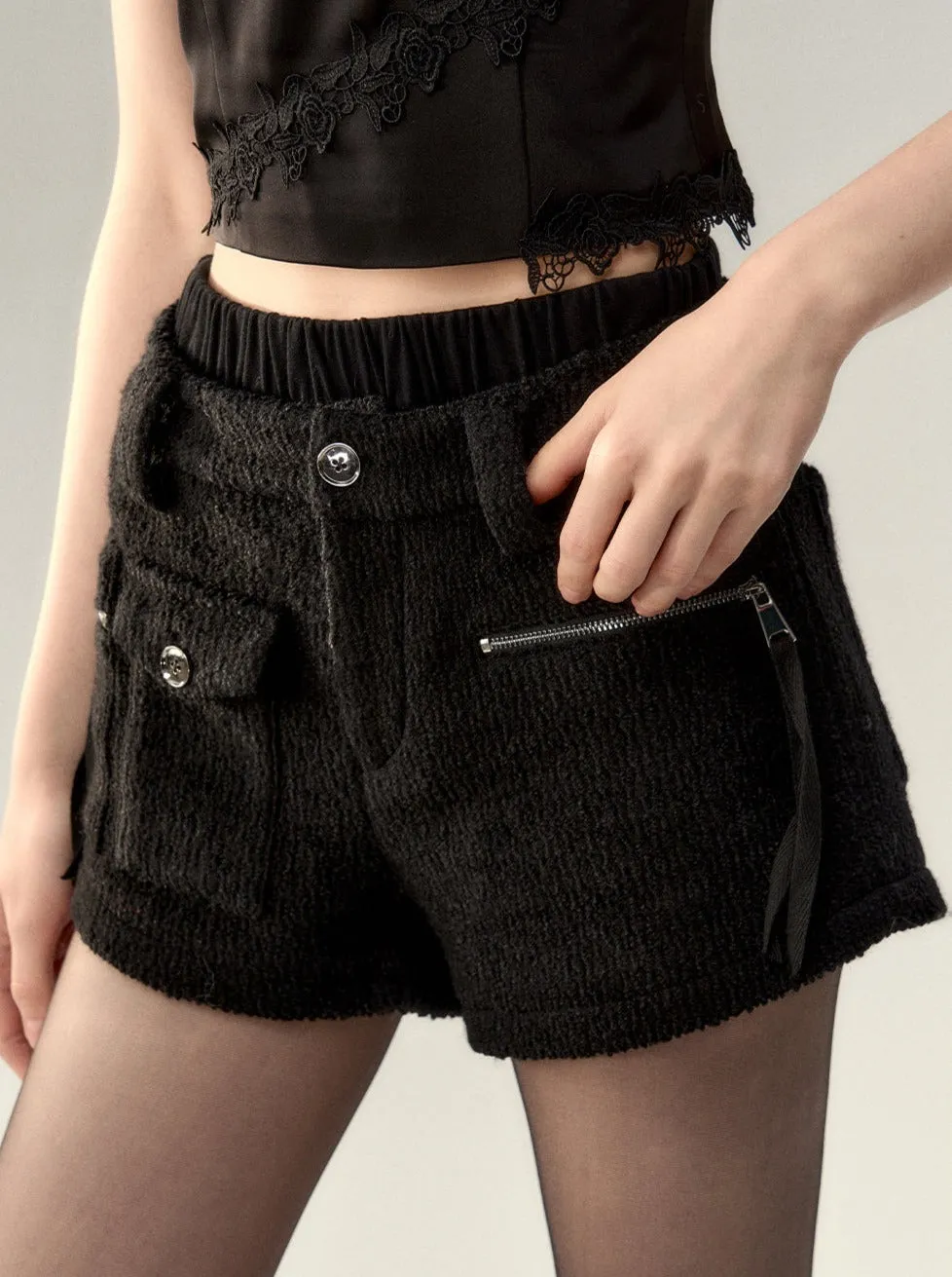 Wool Plush Shorts