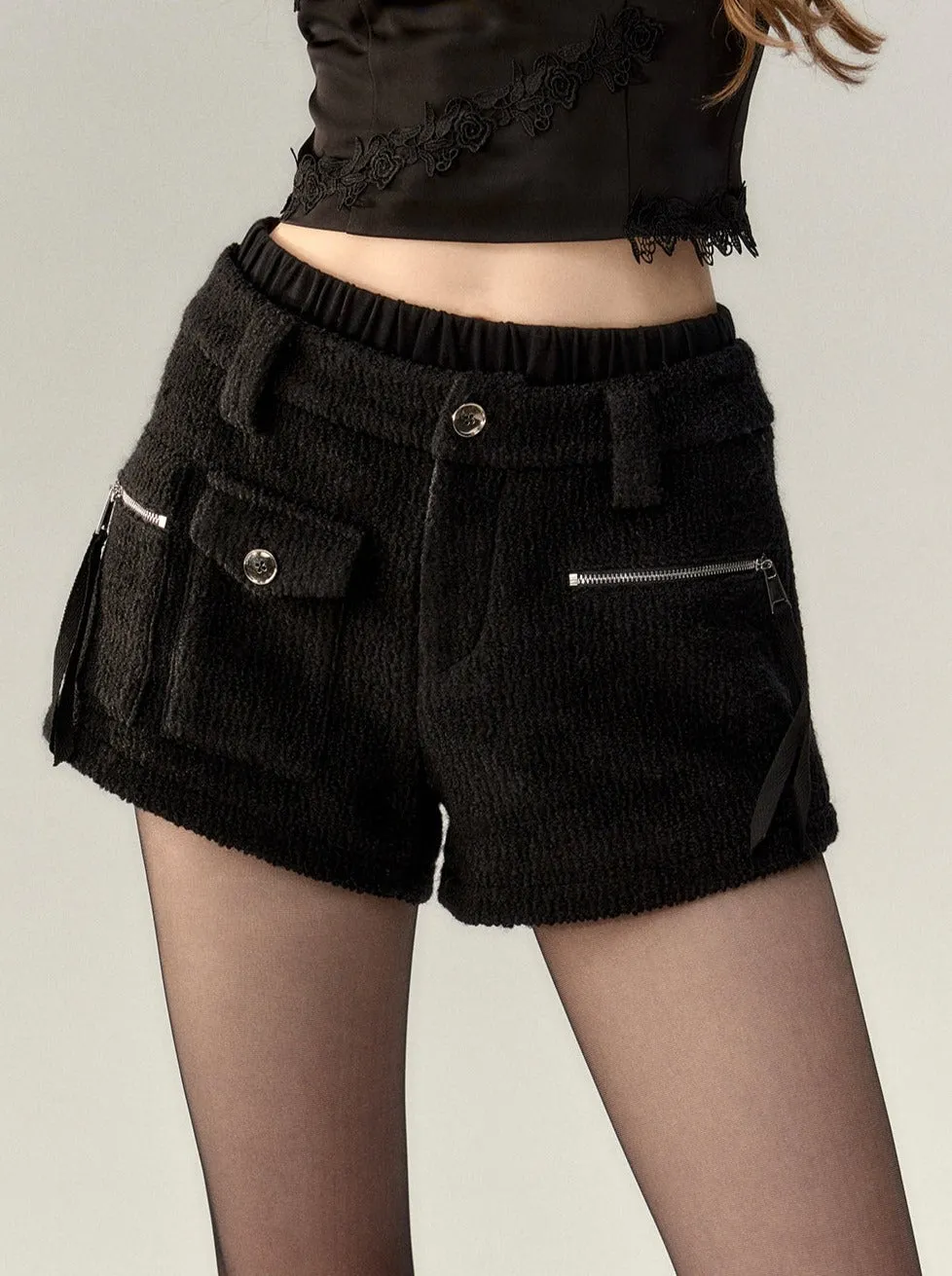 Wool Plush Shorts